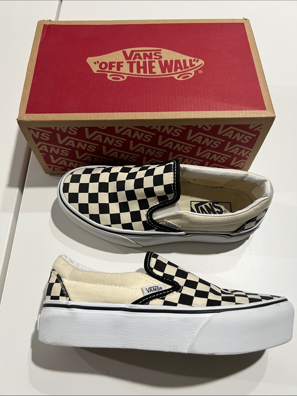 VANS Classic Slip-On Stackform Checkerboard Shoe Women’s Size 5.5 VN00018EBWW